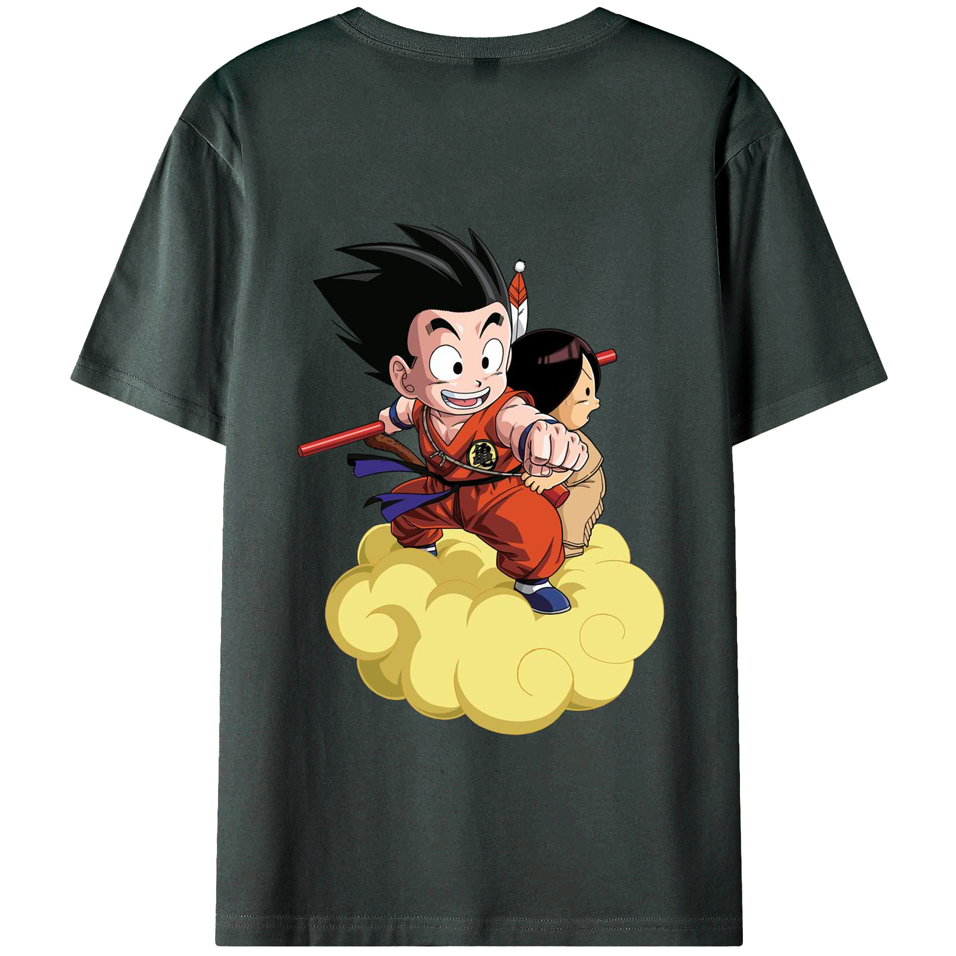 （画像用） ドラゴンボール 孫悟空（そん ごくう）Son Goku カカロット DRAGON BALL Kakarotto 綿100％ メンズ半袖Tシャツ（バックプリント） 通気性